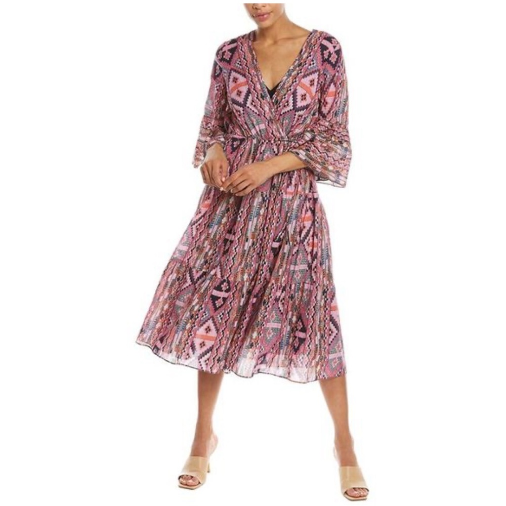 KOBI HALPERIN‎ Rosa Print Cotton Dress, Size Large, 100% cotton $498